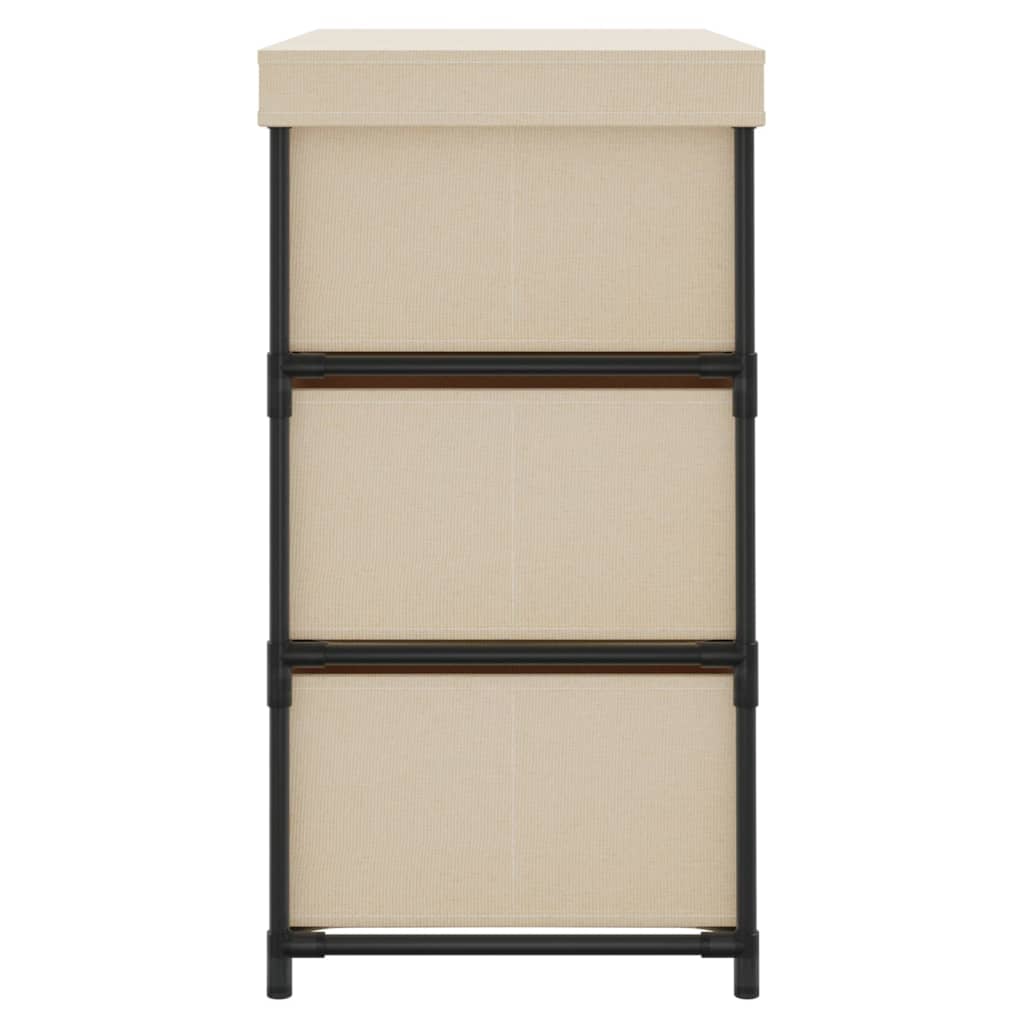 Ormarić za pohranu sa 6 ladica 55 x 29 x 55 cm krem čelični