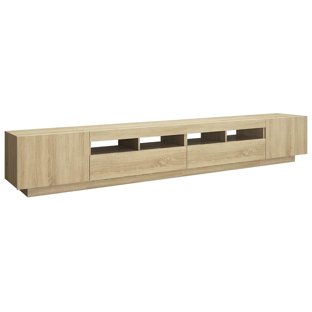 TV ormarić s LED svjetlima boja hrasta sonome 260 x 35 x 40 cm