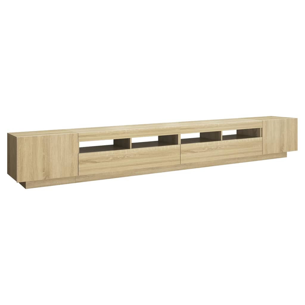 TV ormarić s LED svjetlima boja hrasta sonome 300 x 35 x 40 cm