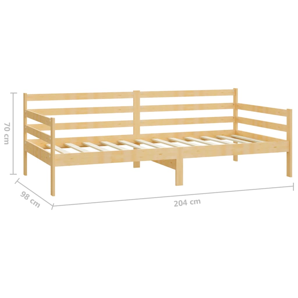 Dnevni krevet od masivne borovine 90 x 200 cm