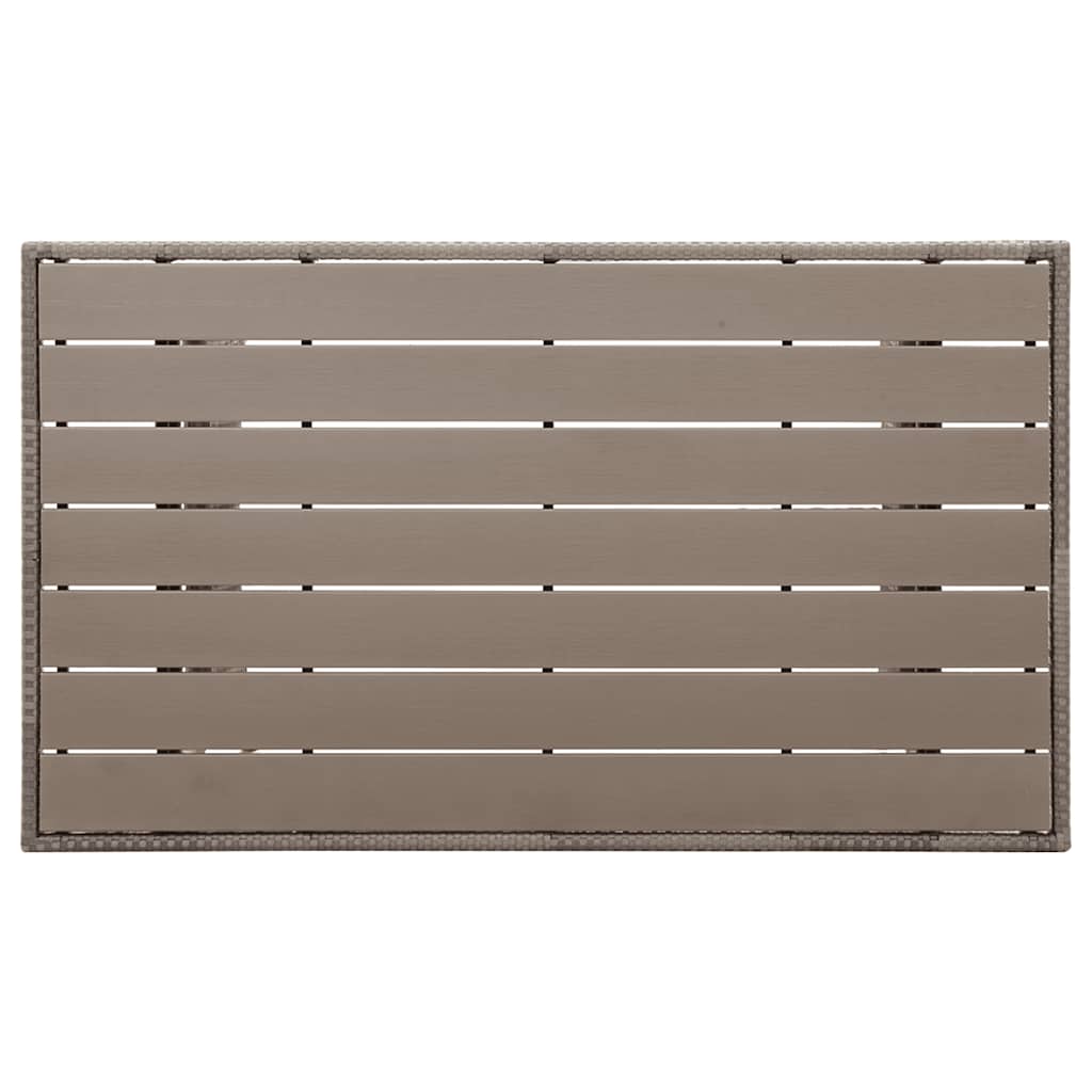 Vrtni stol sivi 120 x 70 x 66 cm od poliratana