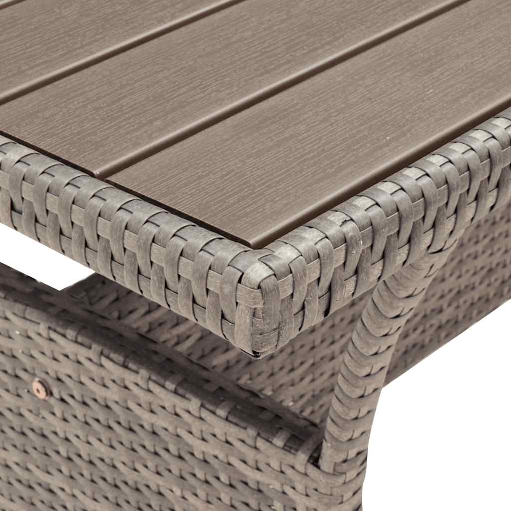 Vrtni stol sivi 120 x 70 x 66 cm od poliratana