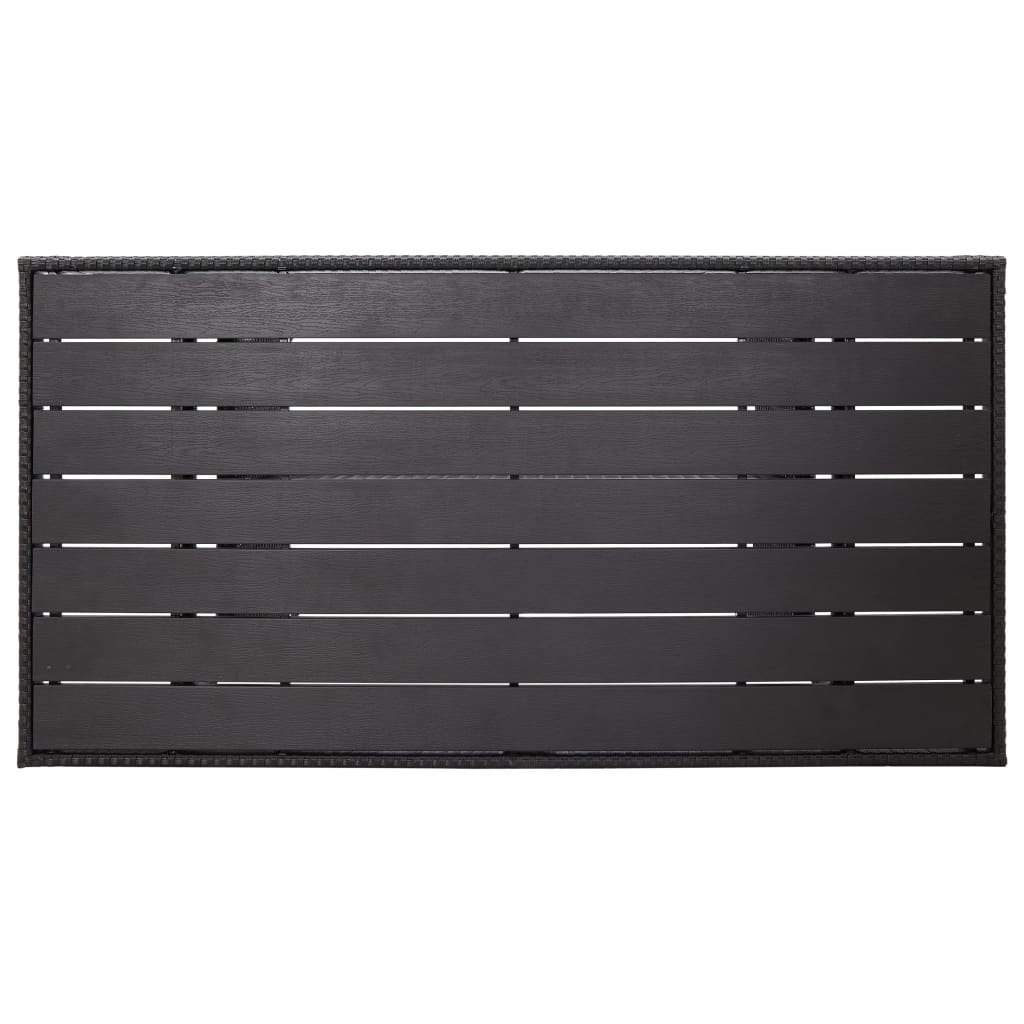 Vrtni stol crni 120 x 70 x 66 cm od poliratana