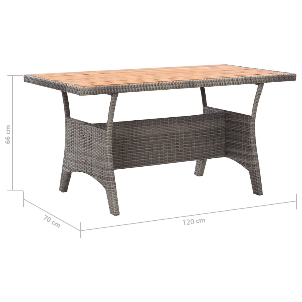 Vrtni stol sivi 120 x 70 x 66 cm od masivnog bagremovog drva