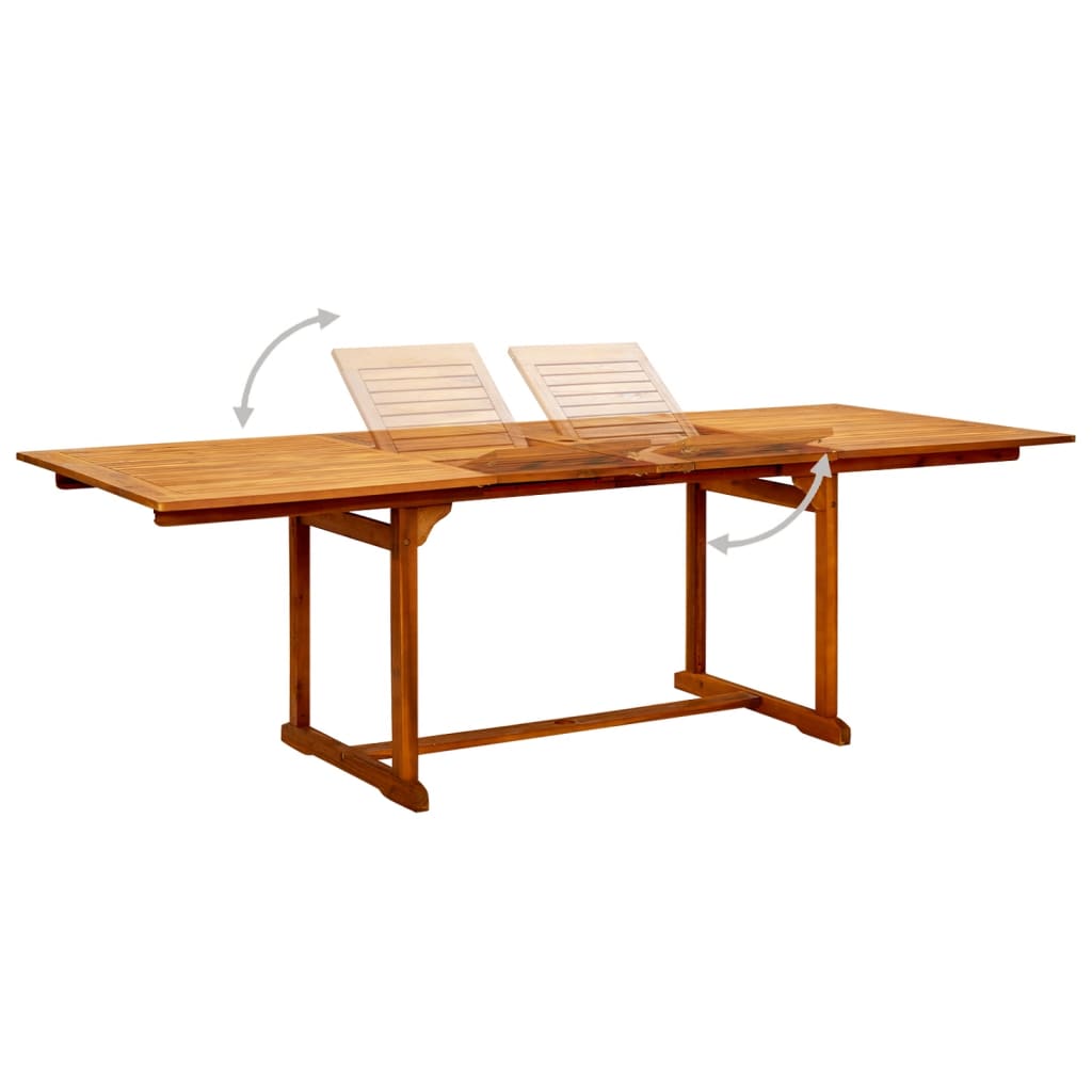Vrtni blagovaonski stol (160 - 240)x100x75 cm od drva bagrema