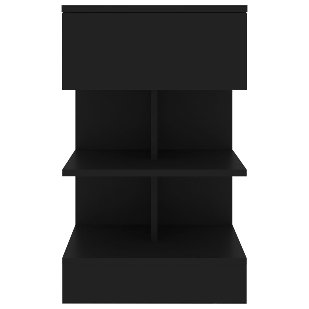 Noćni ormarić crni 40 x 35 x 65 cm od konstruiranog drva