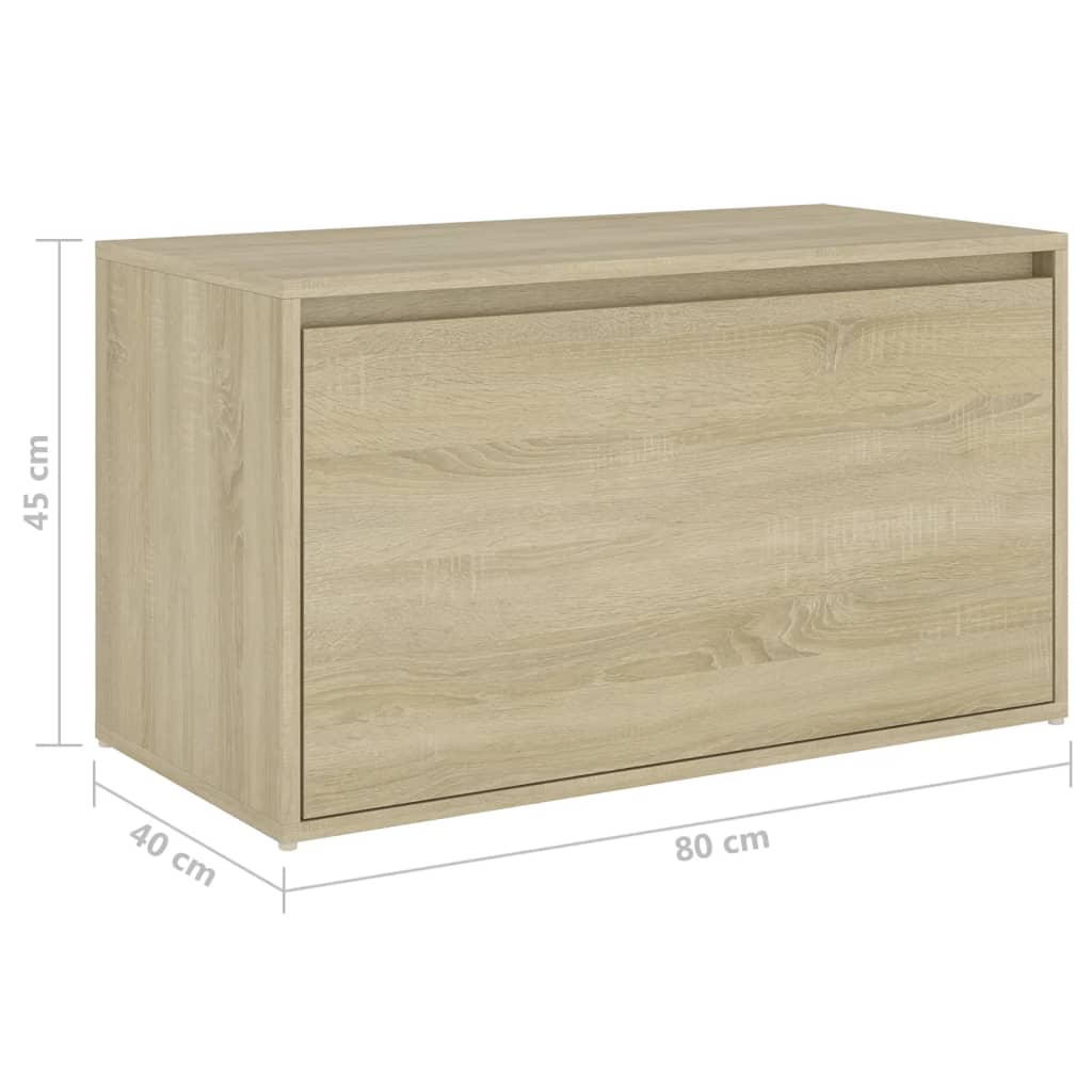 Klupa za hodnik 80 x 40 x 45 cm boja hrasta konstruirano drvo