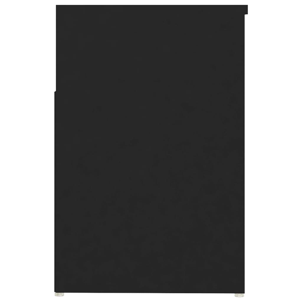 Klupa za cipele crna 80 x 30 x 45 cm od konstruiranog drva