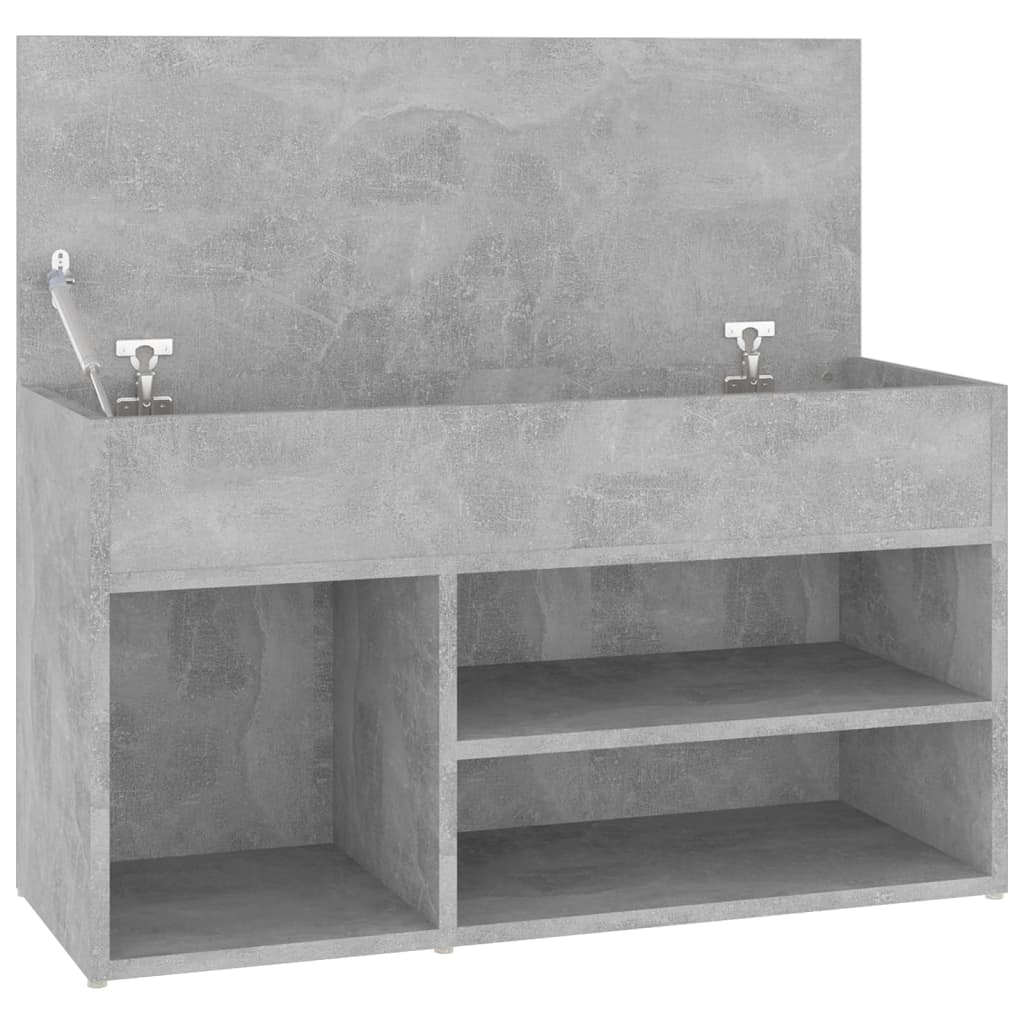 Klupa za cipele boja betona 80 x 30 x 45 cm konstruirano drvo