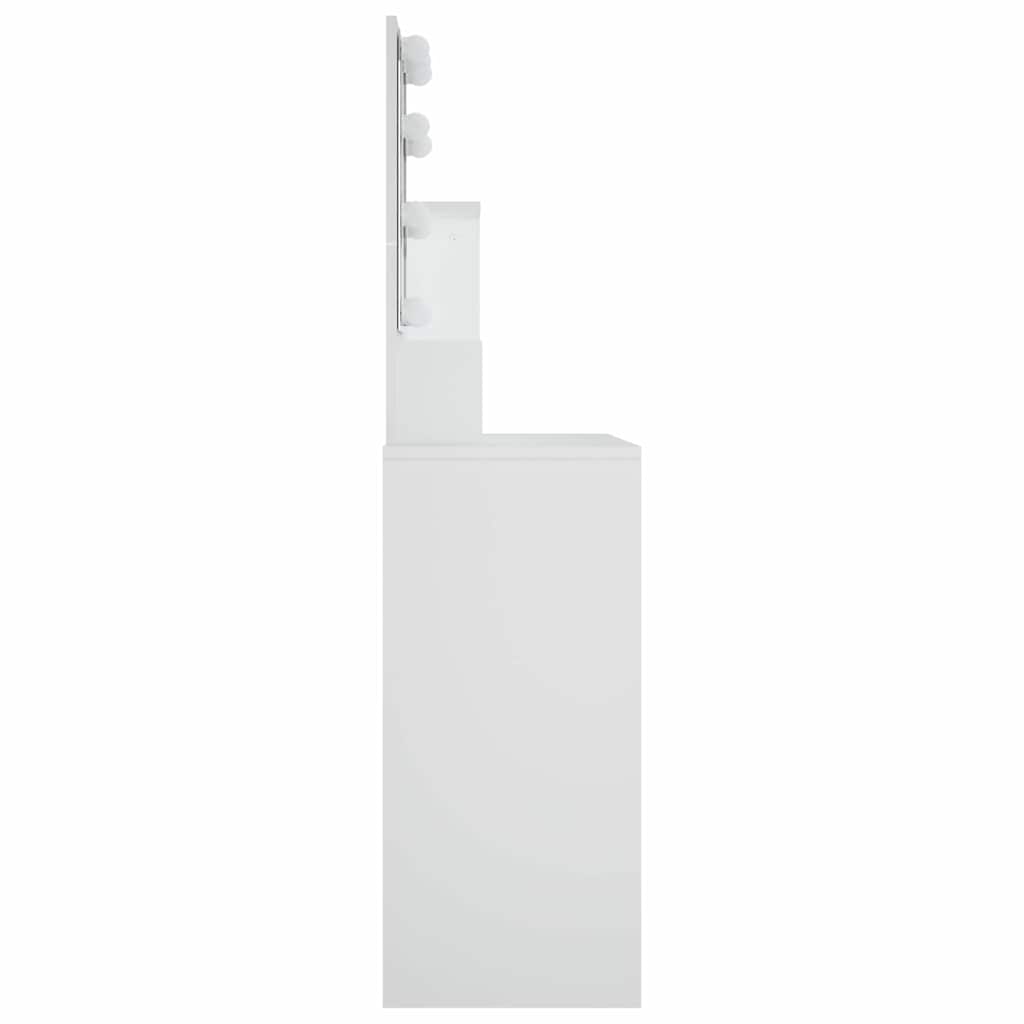 Toaletni stolić s LED svjetlima bijeli 86,5x35x136 cm