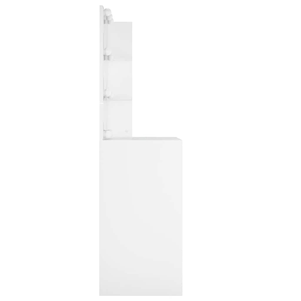 Toaletni stolić s LED svjetlima bijeli 60x40x140 cm