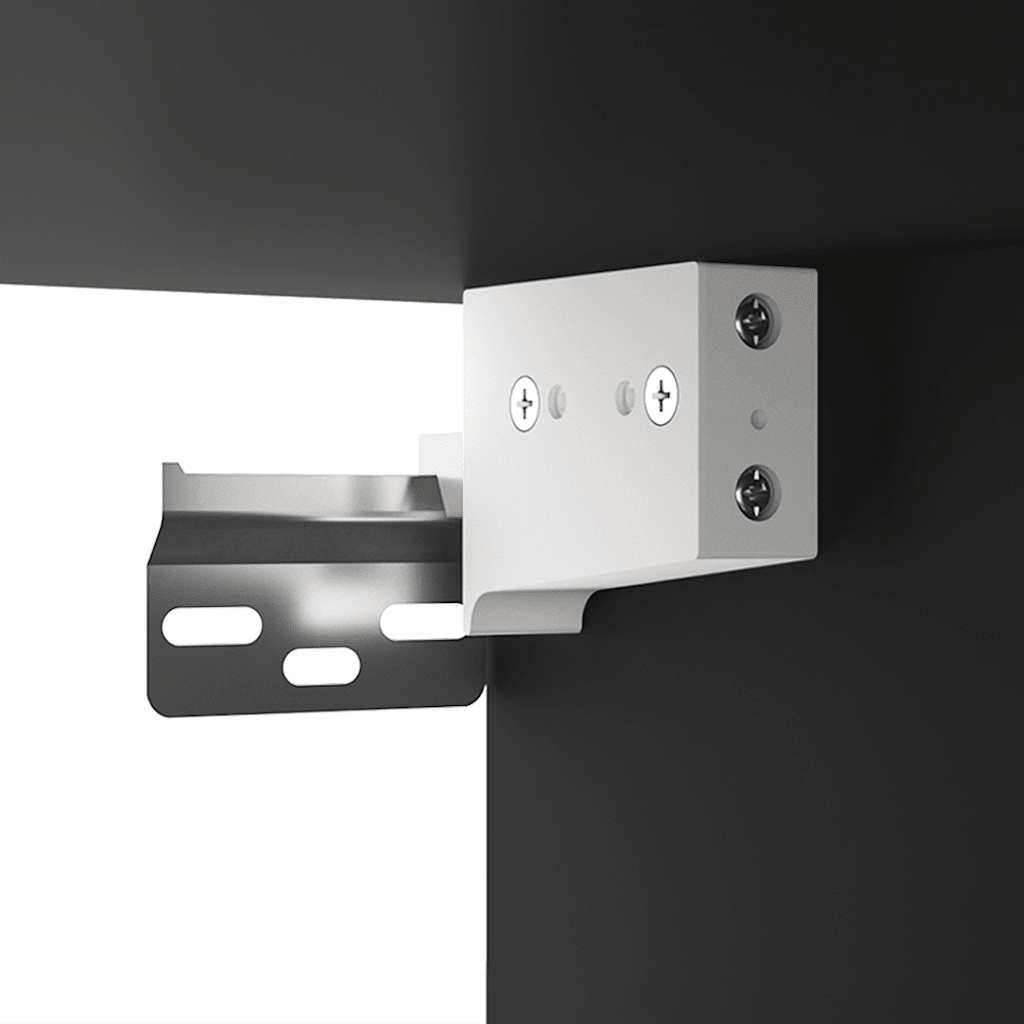 Ormarić s ogledalom i LED svjetlima crni 76 x 15 x 55 cm