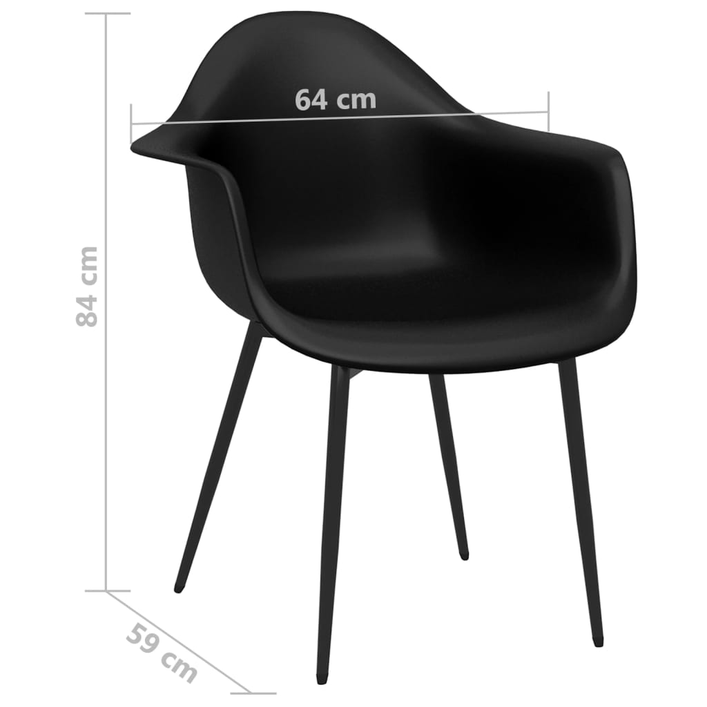 Blagovaonske stolice 4 kom crne PP