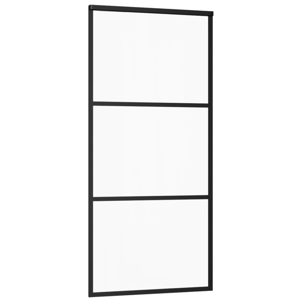 Klizna vrata s priborom ESG staklo i aluminij 90 x 205 cm