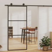 Klizna vrata s priborom ESG staklo i aluminij 90 x 205 cm