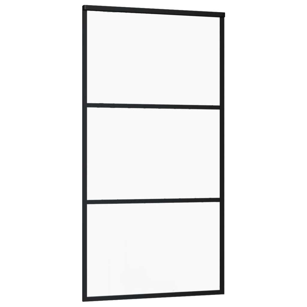 Klizna vrata s priborom ESG staklo i aluminij 102 x 205 cm