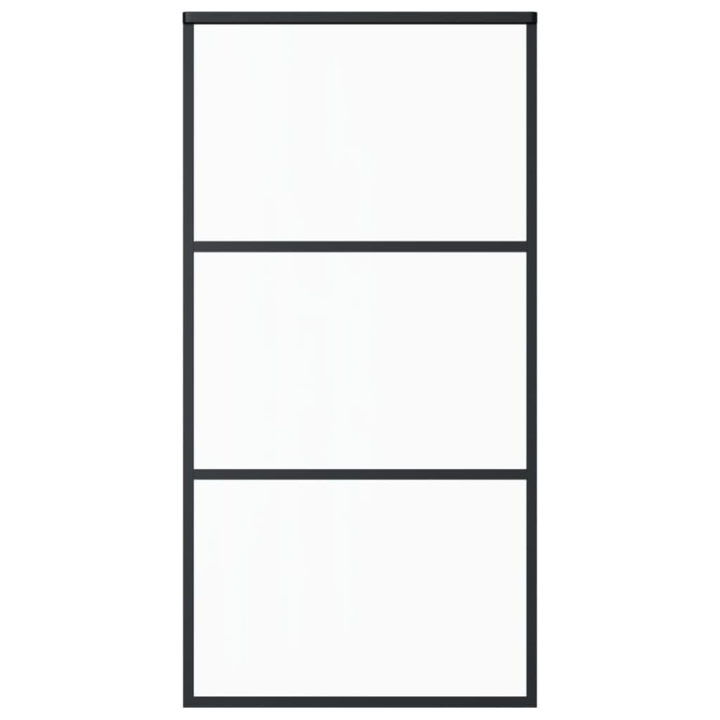 Klizna vrata s priborom ESG staklo i aluminij 102 x 205 cm