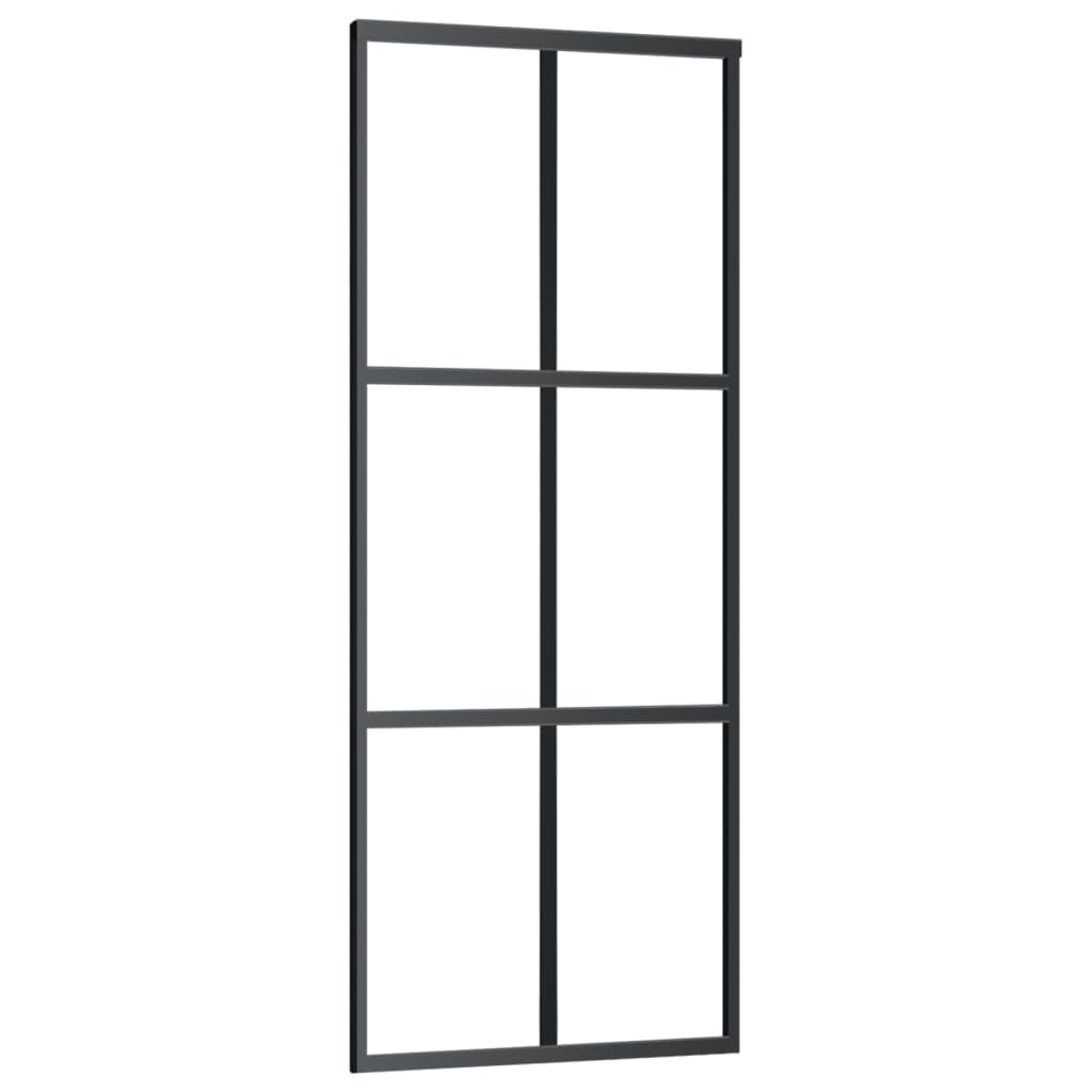 Klizna vrata s priborom ESG staklo i aluminij 76 x 205 cm