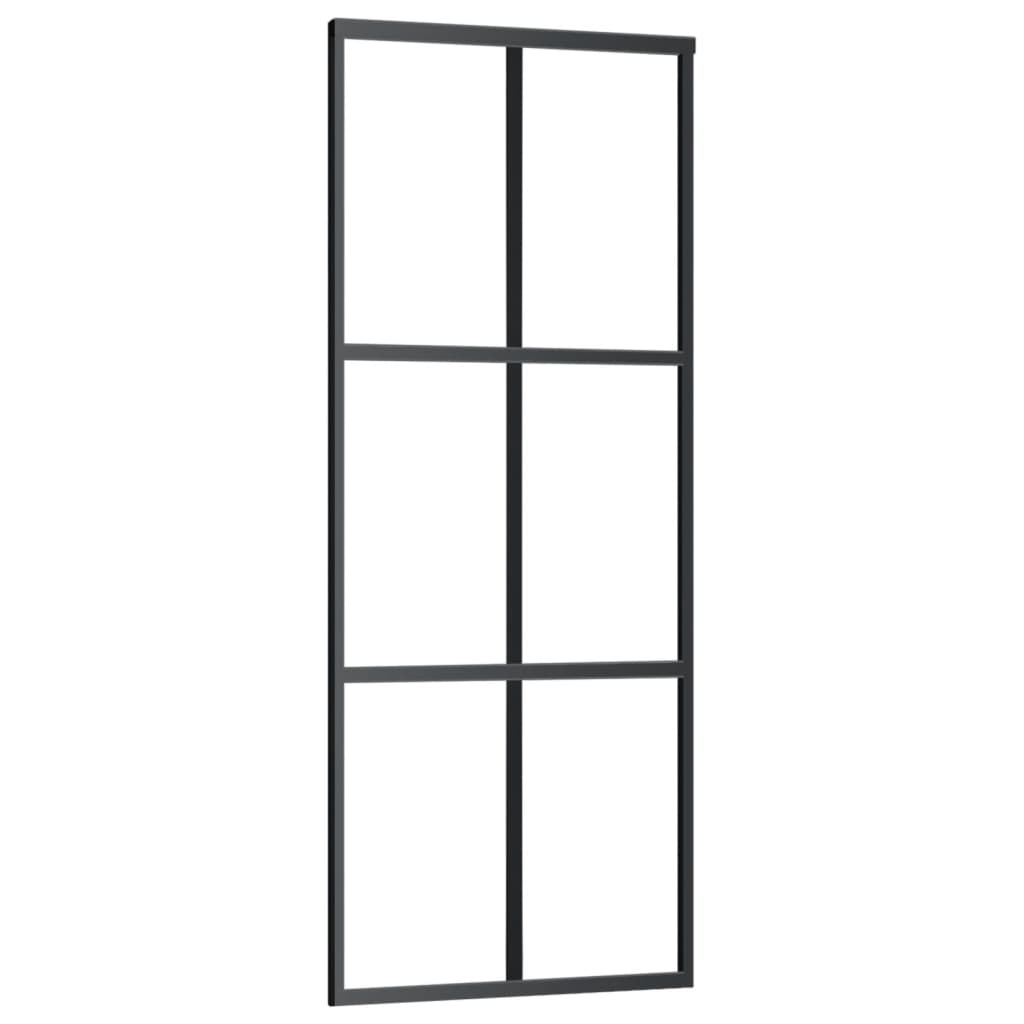 Klizna vrata s priborom ESG staklo i aluminij 76 x 205 cm