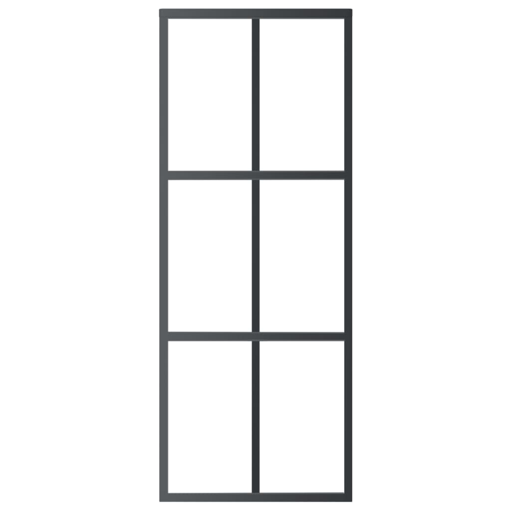 Klizna vrata s priborom ESG staklo i aluminij 76 x 205 cm