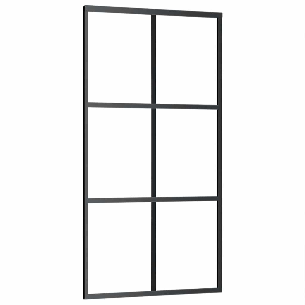 Klizna vrata s priborom ESG staklo i aluminij 102 x 205 cm
