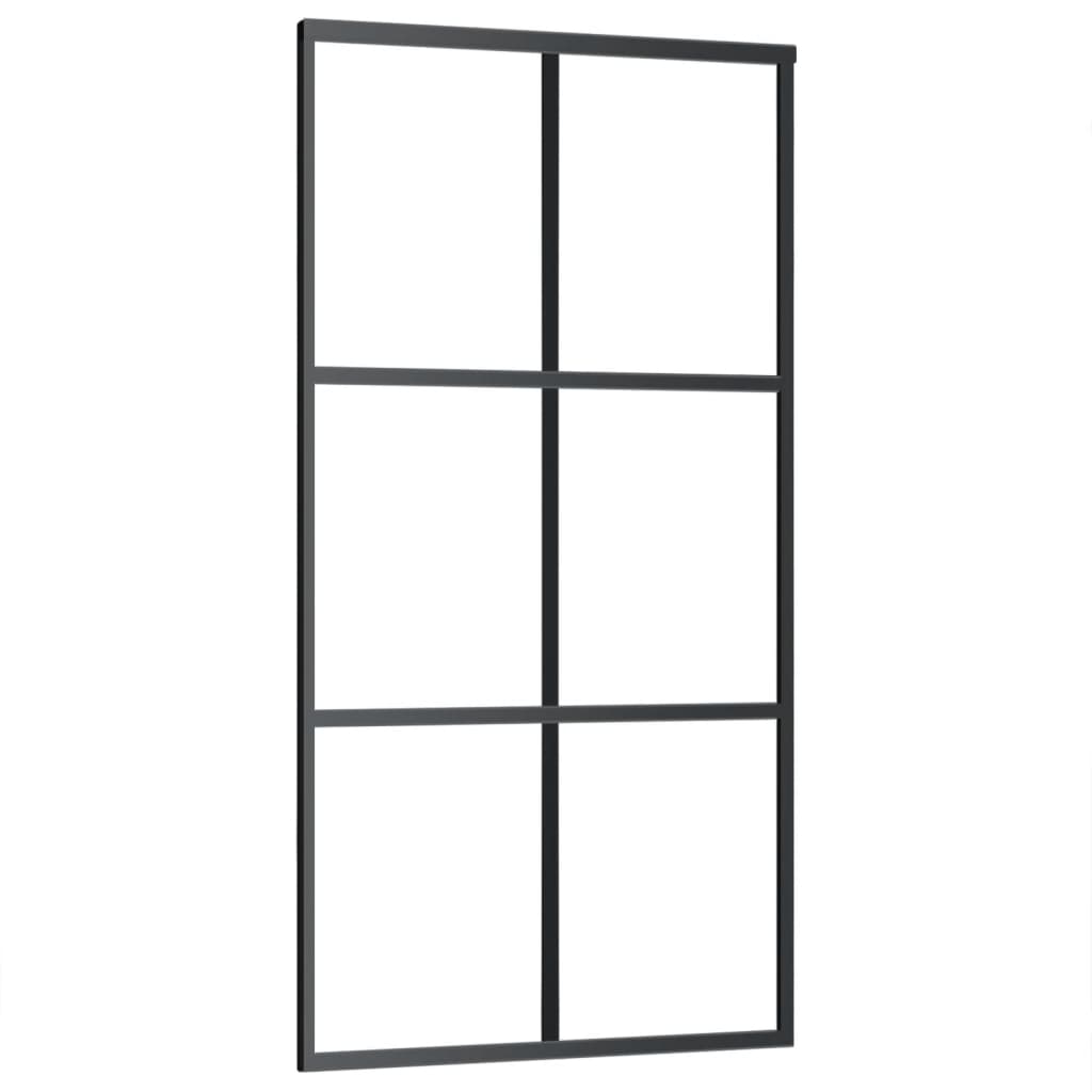 Klizna vrata s priborom ESG staklo i aluminij 102 x 205 cm