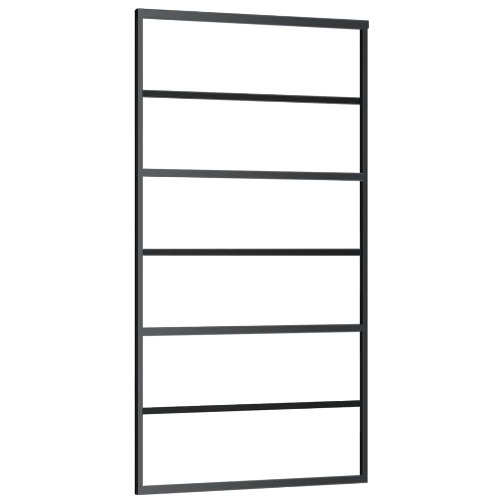 Klizna vrata s priborom ESG staklo i aluminij 102 x 205 cm