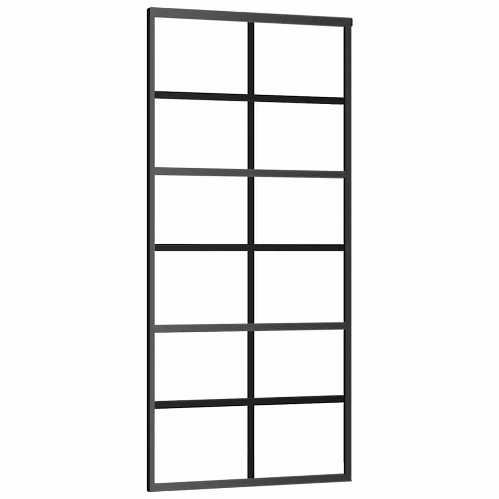 Klizna vrata s priborom ESG staklo i aluminij 90 x 205 cm