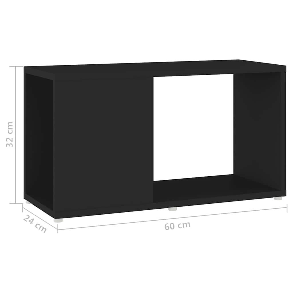 TV ormarić crni 60 x 24 x 32 cm od iverice