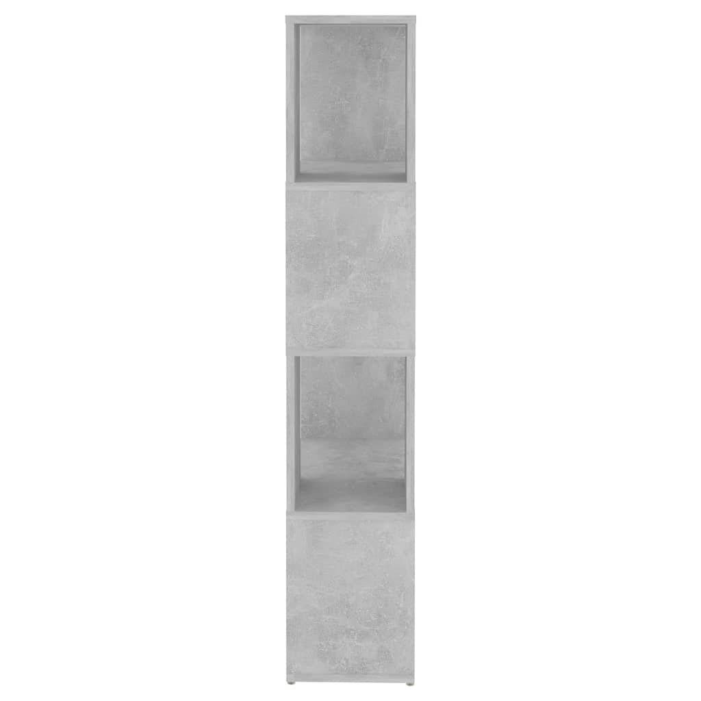 Ormarić za knjige / sobna pregrada boja betona 60x24x124,5 cm
