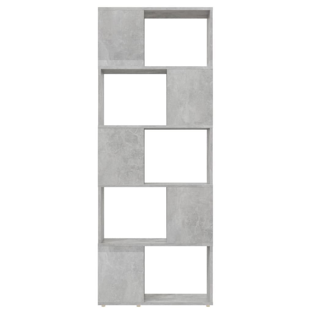 Ormarić za knjige / sobna pregrada boja betona 60 x 24 x 155 cm