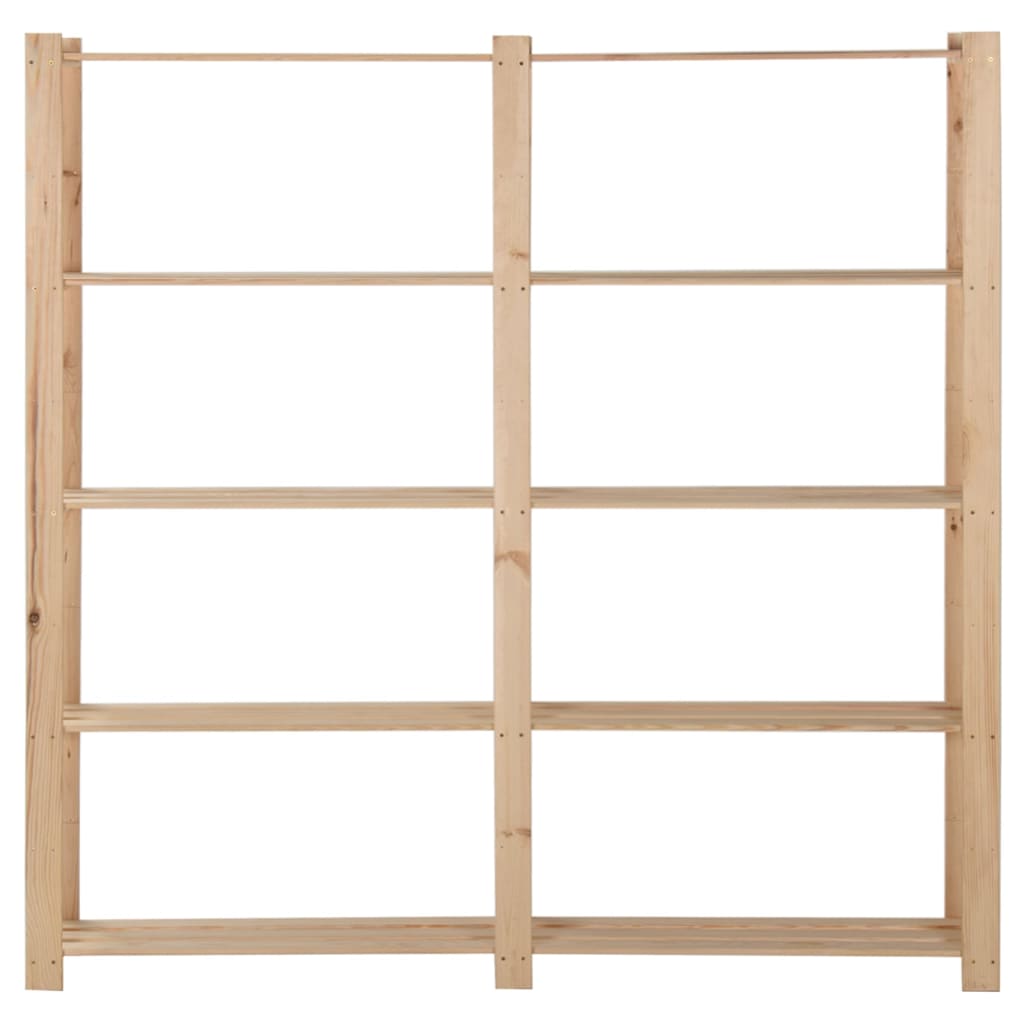 Stalak za pohranu s 5 razina 170x28,5x170 cm masivna borovina