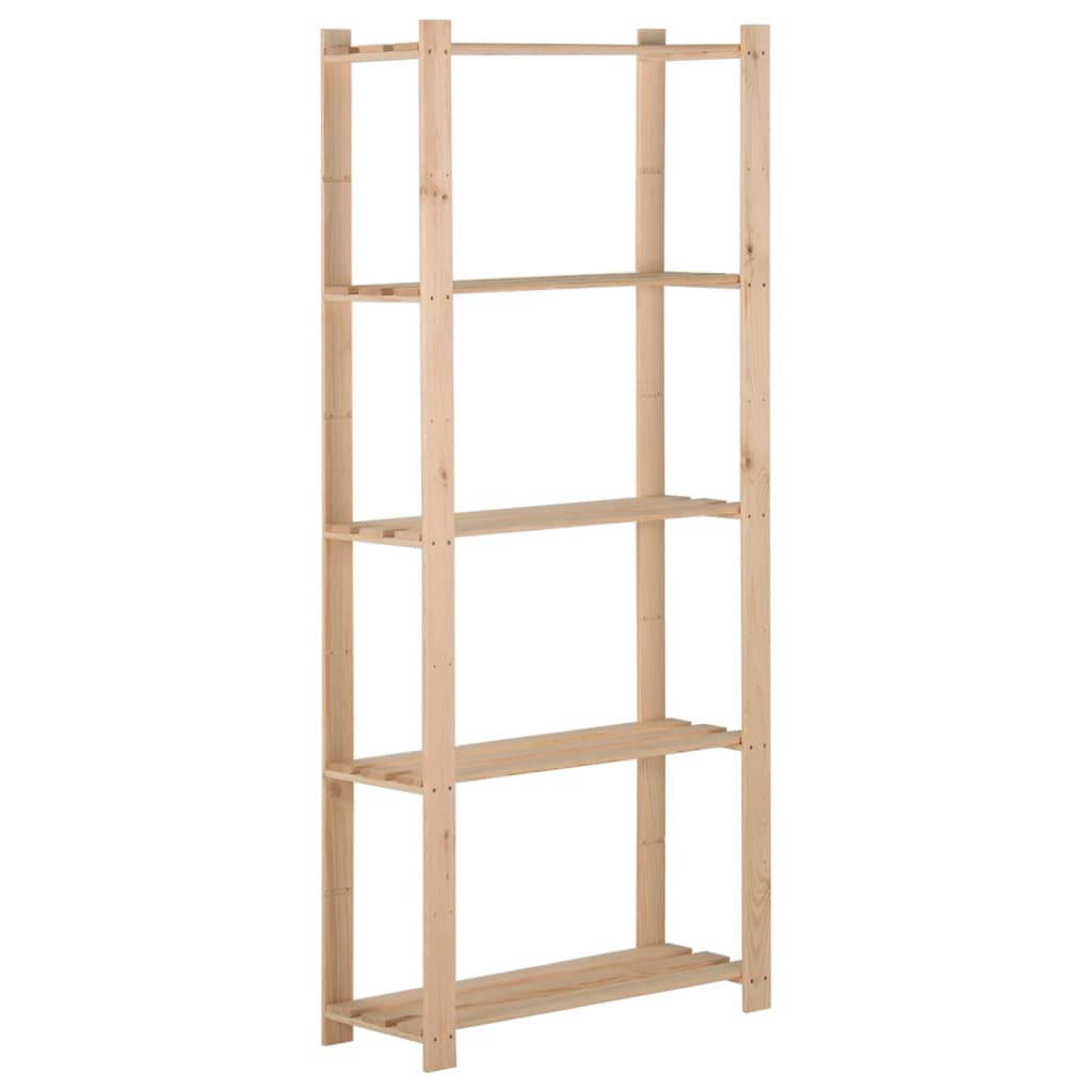 Stalak za pohranu s 5 razina 80x28,5x170 cm od masivne borovine