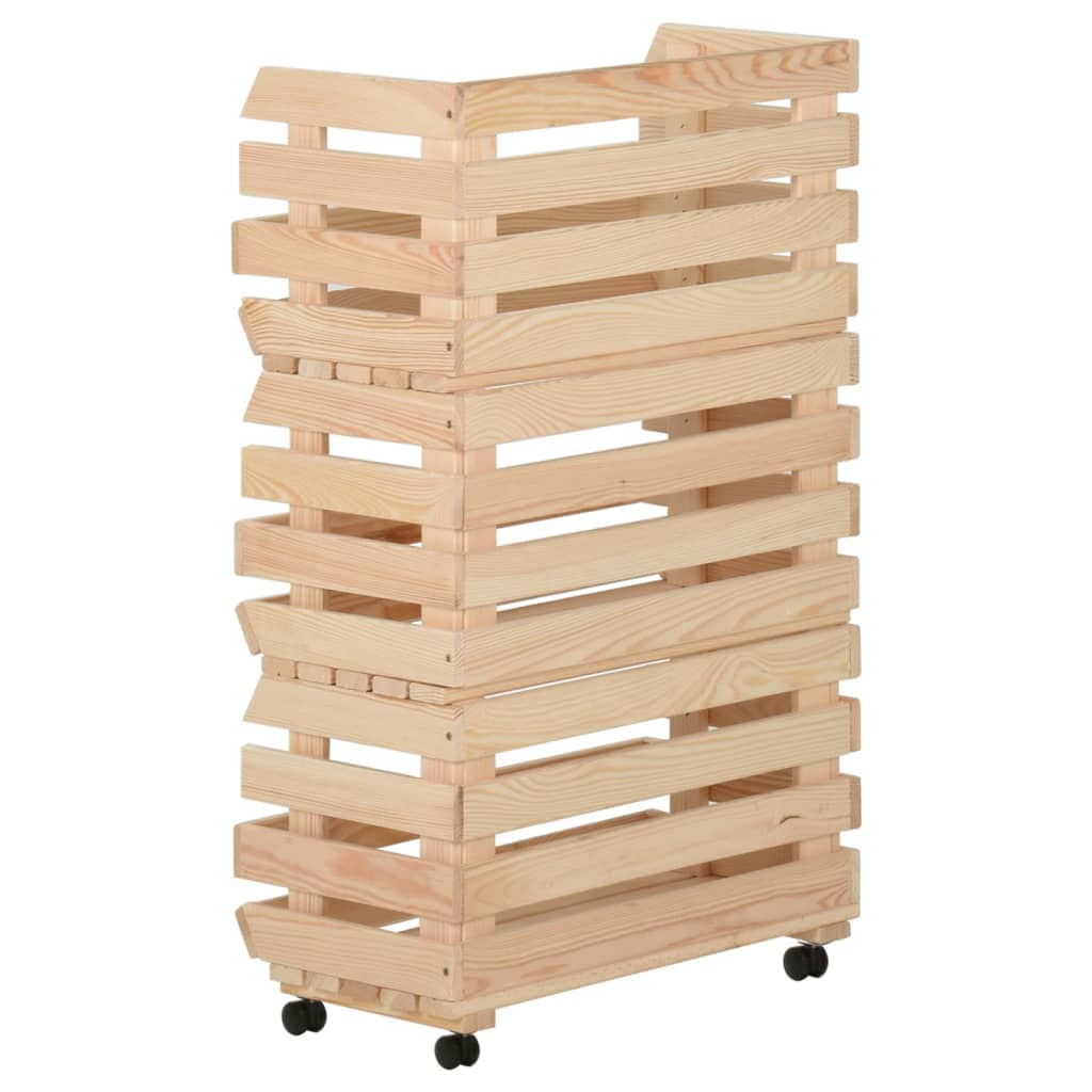 Kolica za povrće 37 x 30 x 80 cm od masivne borovine