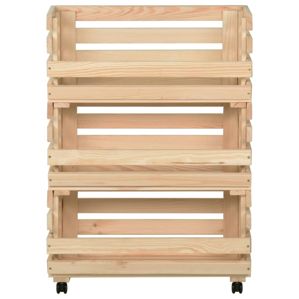 Kolica za povrće 57 x 30 x 80 cm od masivne borovine