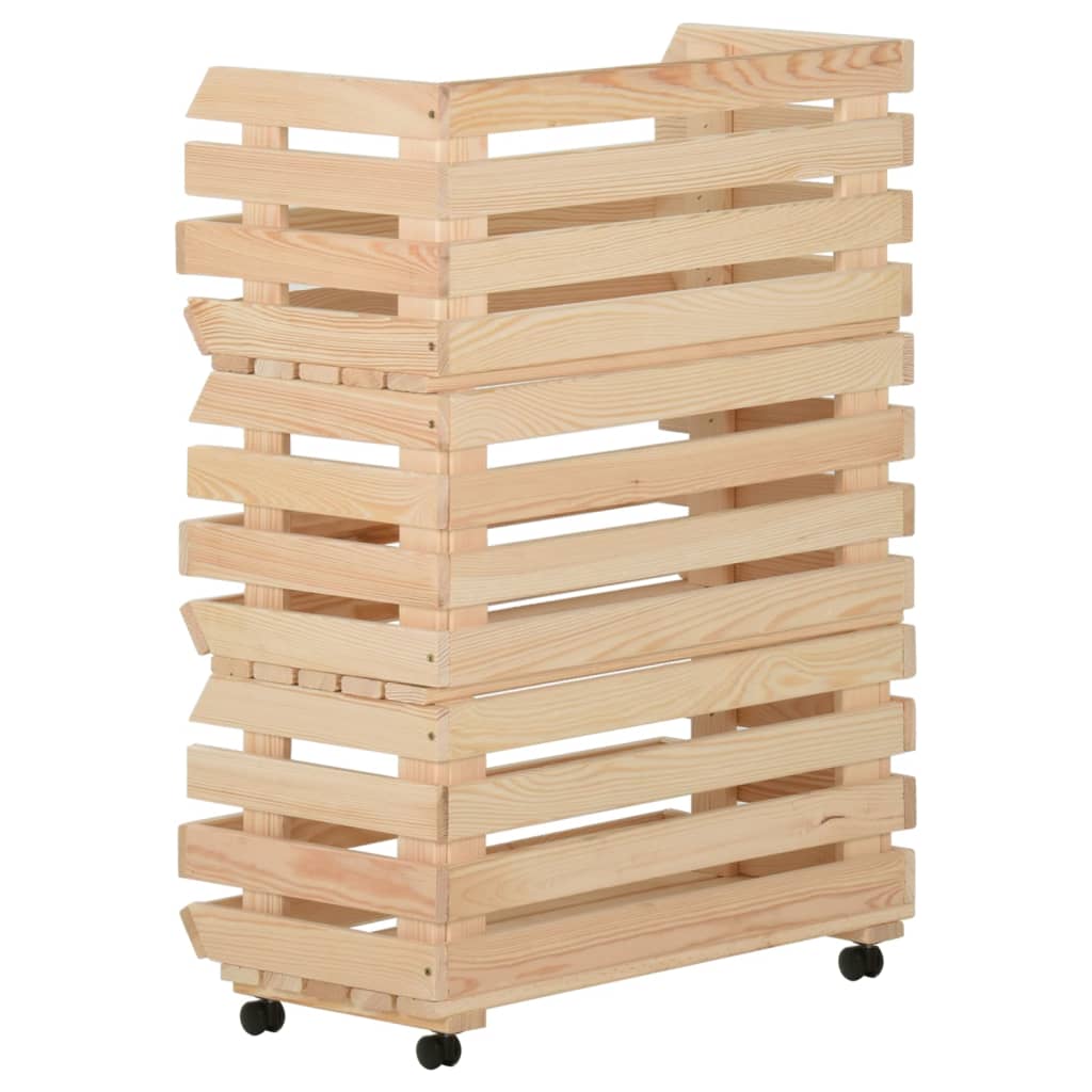 Kolica za povrće 57 x 30 x 80 cm od masivne borovine