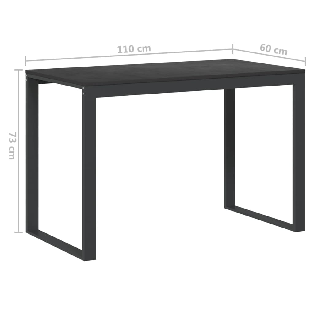 Stol za računalo crni 110 x 60 x 73 cm od iverice