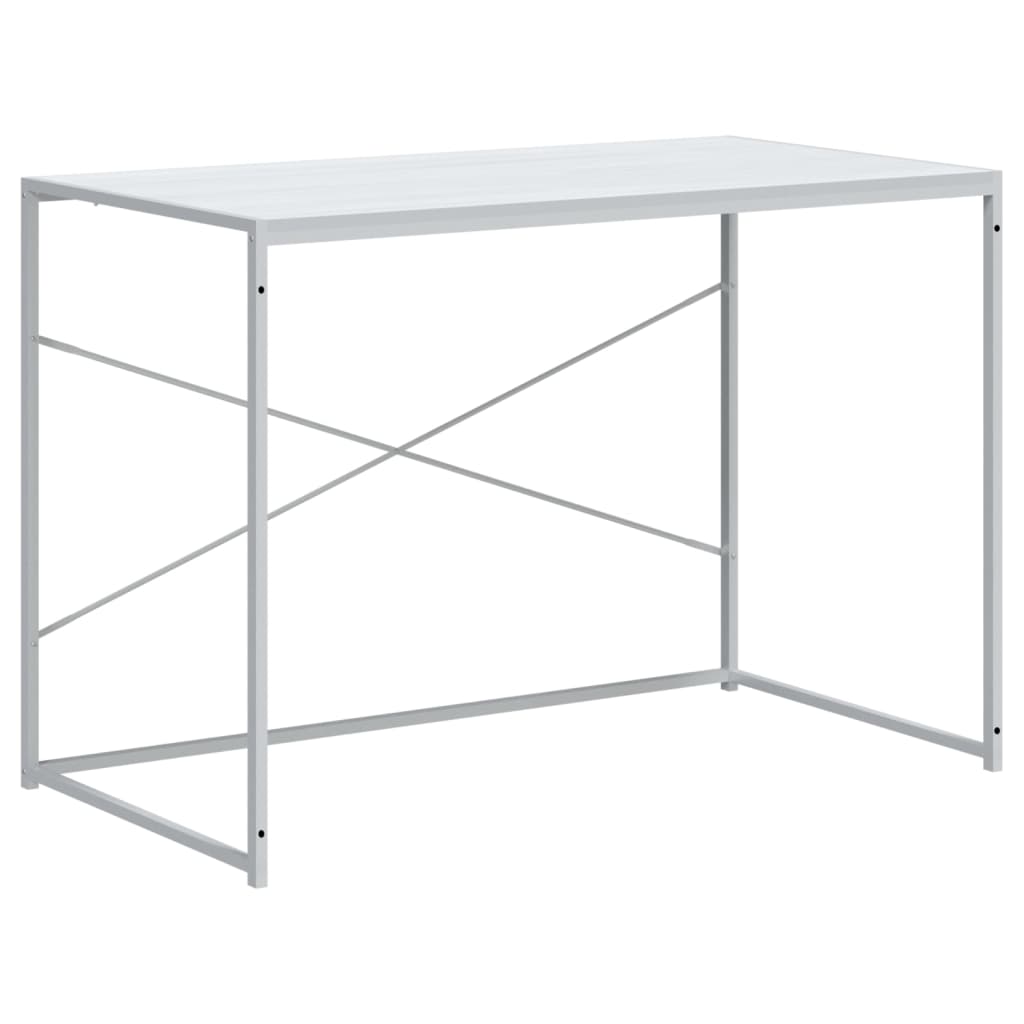 Stol za računalo bijeli 110 x 60 x 70 cm konstruirano drvo