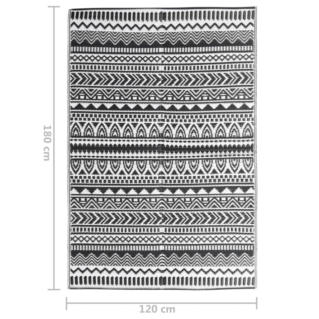 Vanjski tepih ARAKIL crni 120 x 180 cm PP