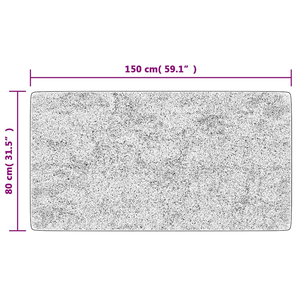 Perivi tepih 80 x 150 cm sivi