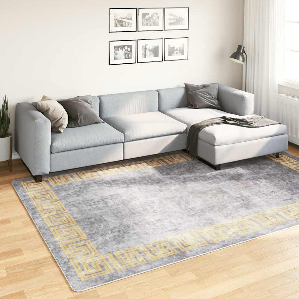 Perivi tepih 190 x 300 cm sivi