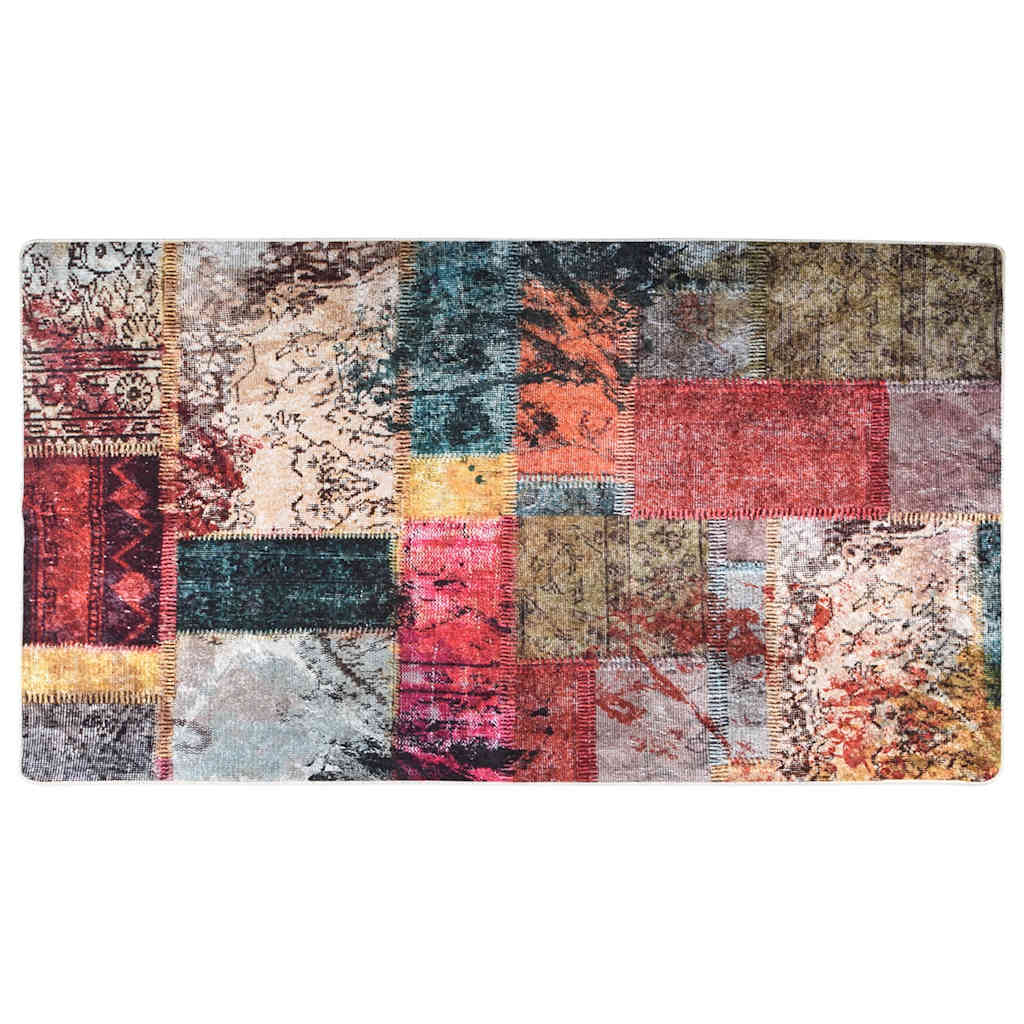 Perivi tepih s patchworkom 190 x 300 cm raznobojni