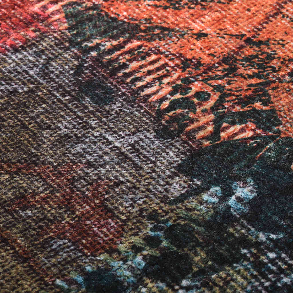 Perivi tepih s patchworkom 190 x 300 cm raznobojni