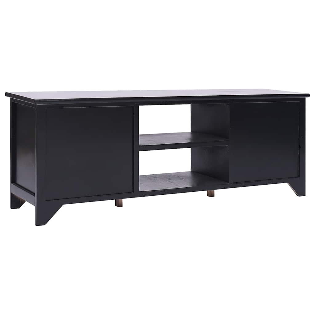 TV ormarić crni 108 x 30 x 40 cm od masivnog drva paulovnije