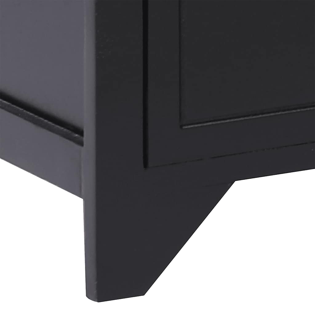 TV ormarić crni 108 x 30 x 40 cm od masivnog drva paulovnije