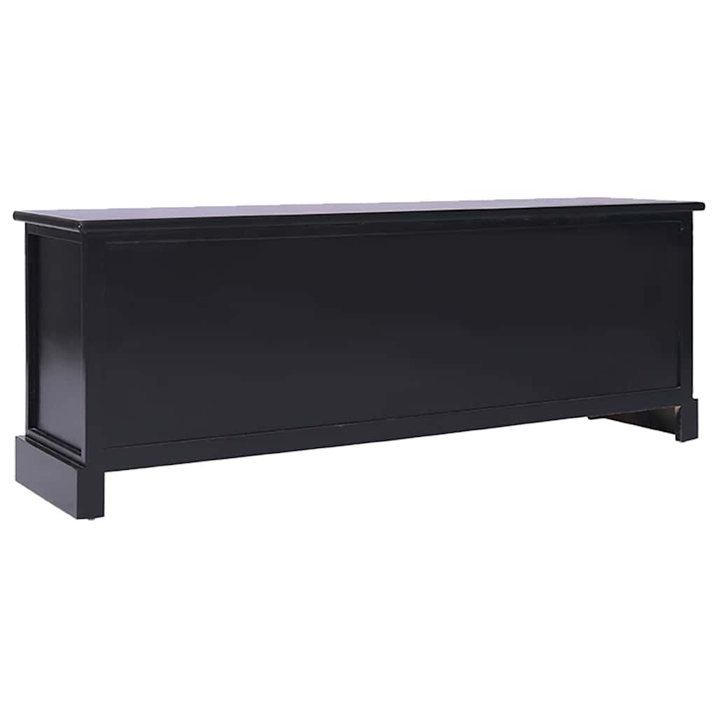 TV ormarić crni 108 x 30 x 40 cm od masivnog drva paulovnije