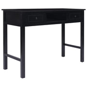 Radni stol crni 108 x 45 x 76 cm od masivnog drva paulovnije