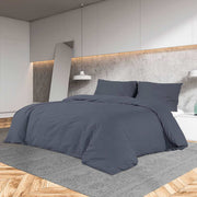 Set posteljine za poplun antracit 155x220 cm lagana mikrovlakna