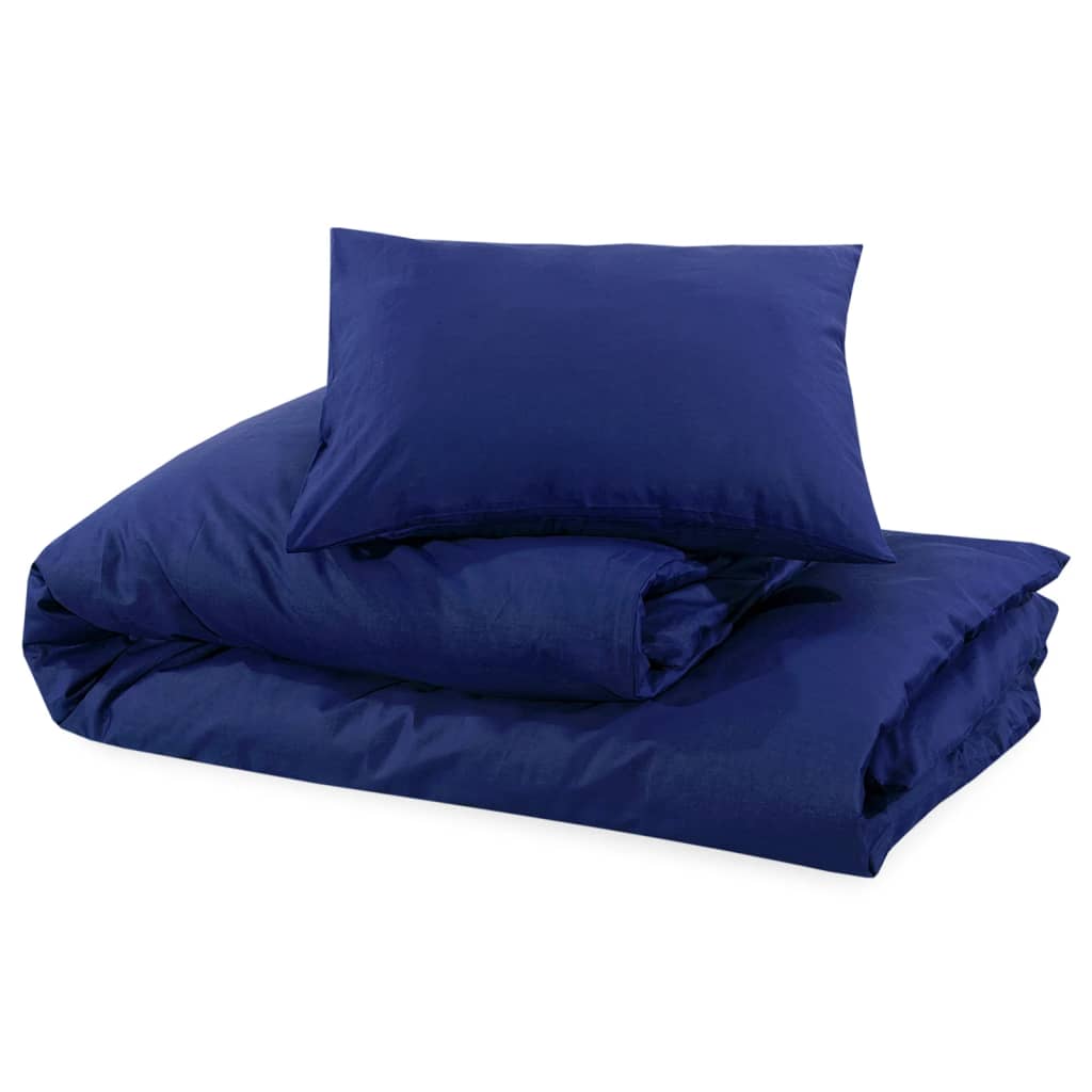 Set posteljine za poplun modri 135x200 cm lagana mikrovlakna