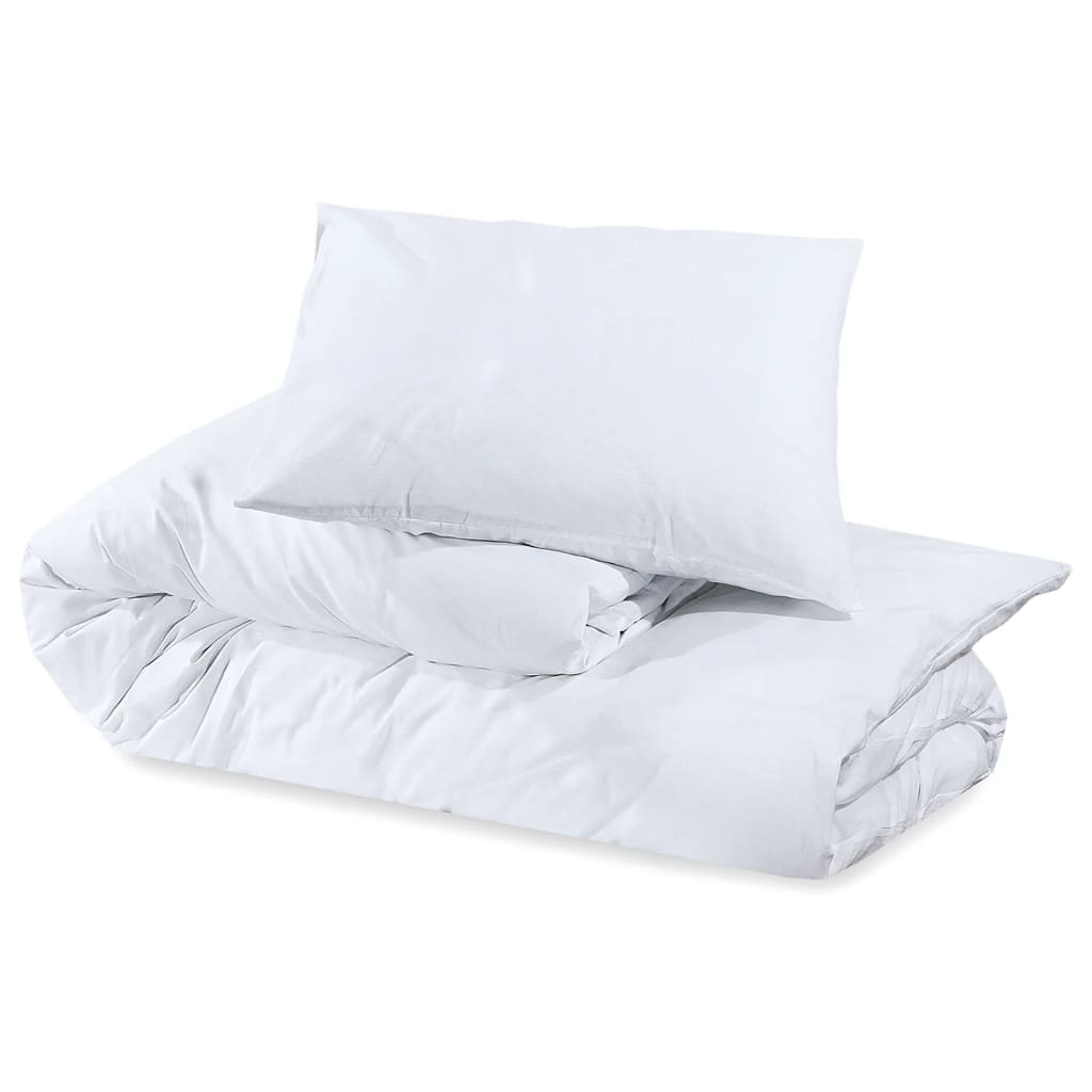 Set posteljine za poplun bijeli 240x220 cm lagana mikrovlakna